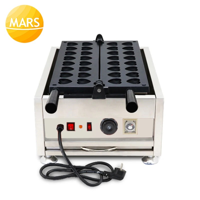 Commercial Home Use Heart Shaped Waffle Maker Machine Iron Baker Equipment 16pcs Small Waffle Pan Cooker Griller