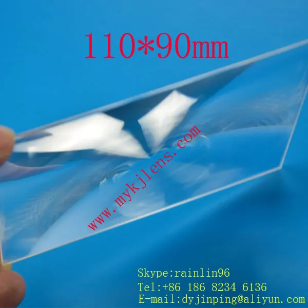 Free shipping rectangle 5.8 inch Fresnel Lens 110*90 focal length 90mm , DIY projector fresnel lens focal