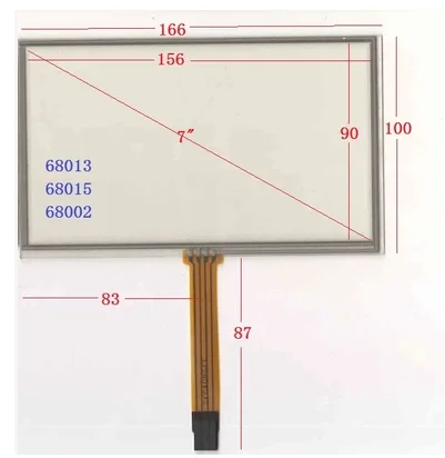 New 7 inch 165*100 mm 068013 068015 068002 068008 GPS industrial control touch screen