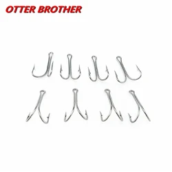 10pcs/Lot Double Fishing Hook Durable Use Carbon Steel Fly Tying Long High Fishing Hooks For Soft Lure Jig Bass Lure Accessories
