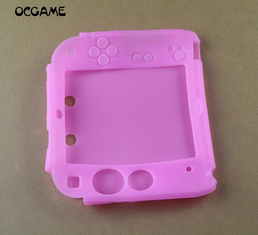 20pcs/lot high quality 10 colors soft silicone protective cover rubber bumper case for 2DS