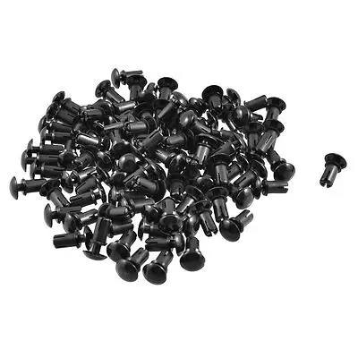 300x Disassemble 8.5mm Push in Height Nylon Clips Fasteners Rivets Black