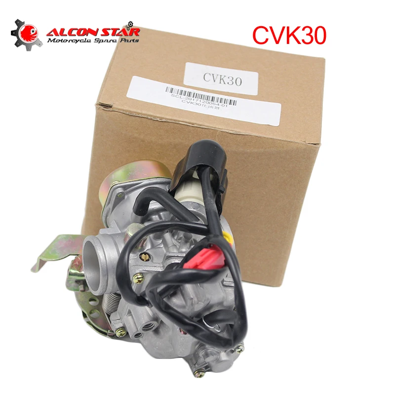 Alconstar-Aluminum CVK30 30mm Motorcycle Carburetor Carb with Heater for ATV UTV TANK 260 YP250 XY260T 250CC for Suzuki AN250