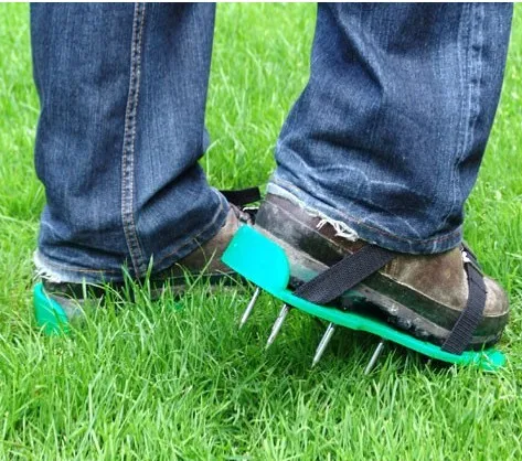 Lawn Grass Sod Aerator Spike Strap Shoes Sandal Revitalizing Loosening Equipment Garden Yard Morning Exercise Walking Tool