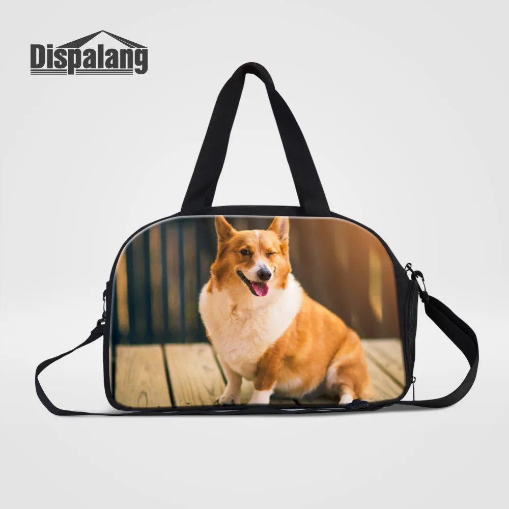 

Dispalang Dog Print Womens Travel Bags Animal Large Capacity Men Luggage Travel Duffle Bags Travel Handbags Trip Shoulder Bag