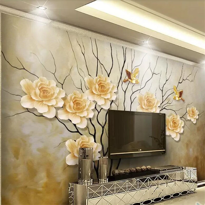 beibehang Custom wallpaper 3d photo mural new Chinese hand-painted tree TV background wall papers home decor papel de parede 3d