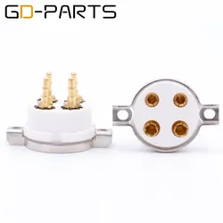 GD-PARTS 2PCS 4pin Ceramic Tube Socket Valve Base For 2A3 300B PX4 5Z3P 5U4G 274A 45 71 Vintage Amplifier DIY Gold Plated