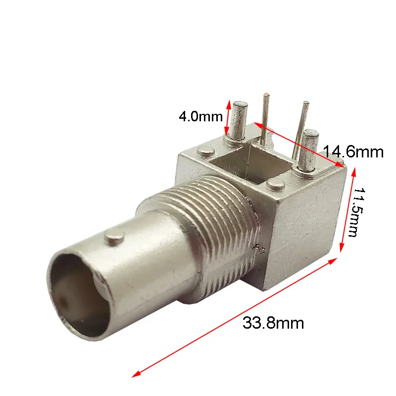 50pcs BNC FEMALE RIGHT ANGLE PANEL MOUNT METAL TYPE BNC Female PCB Mount Socket Chassis R Connector