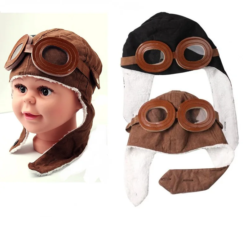 

Children's pilot dream gift cap Fashion Unisex Baby Children Cute Winter Warm Aviator baby hat Earmuff Hat