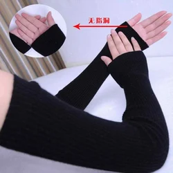 40/50/60cm Longer Cashmere Arm Warmers Women Gloves Hot Sale Long Desige Woolen Warm Antumn/Winter Ladies Sleeve