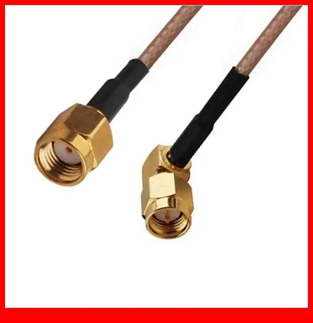 

10 pcs 20CM RF Pigtail SMA Plug Right Angle to RP-SMA Plug(Jack Pin) cable RG316