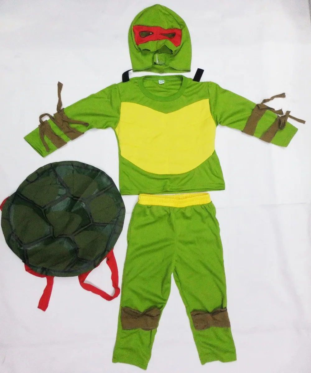 three styles 3-7 years Cosplay Party role play clothing kid  leo/ Halloween Costume (Turtle shell can be activity)