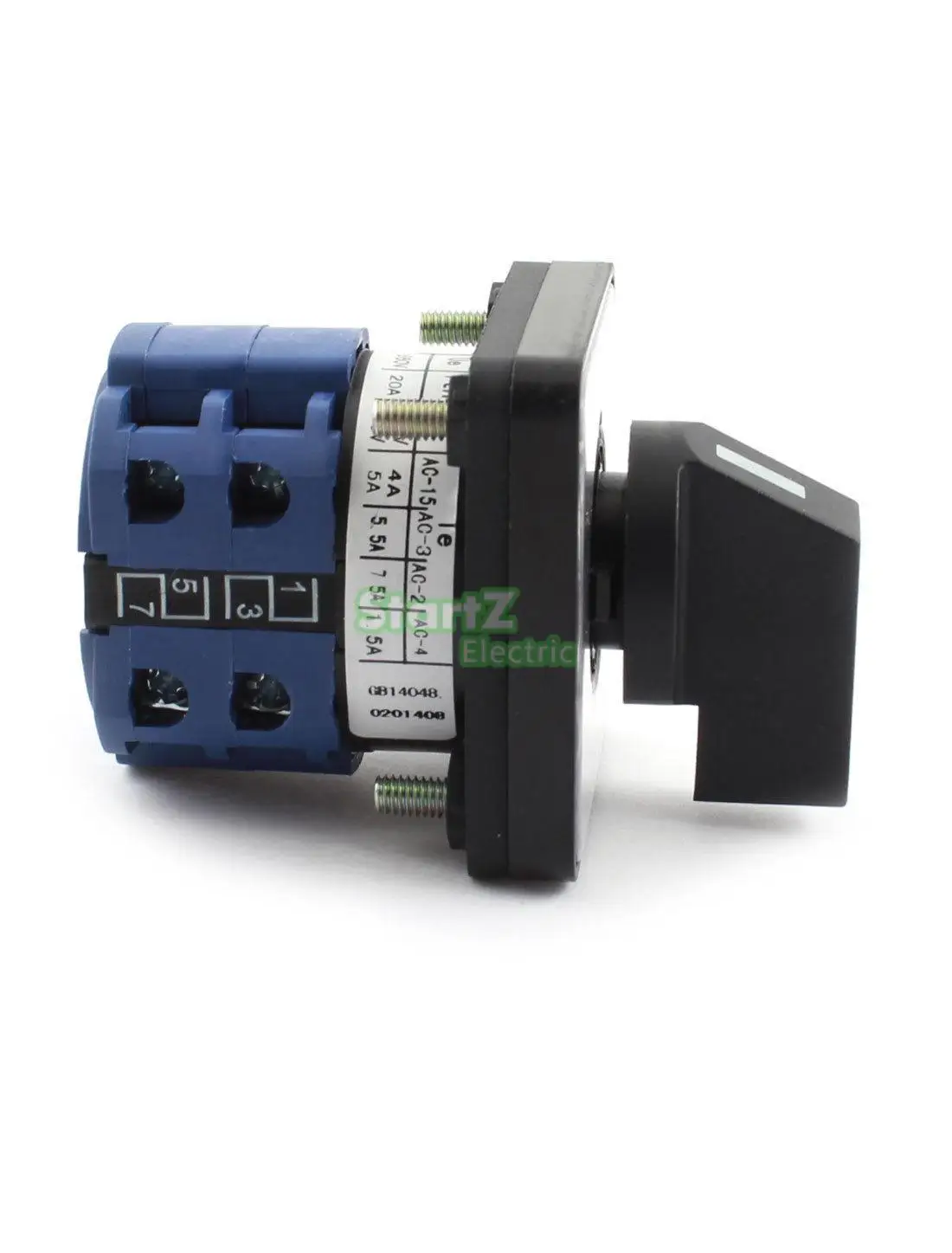 Panel Mount 4-Position 2Pole Rotary Selector Changeover Switch 660V 20A