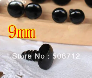 

Free shipping!!!!200pairs flat black color Plastic Safety EYES 9mm Teddies, Dolls, Sewing & Crochet