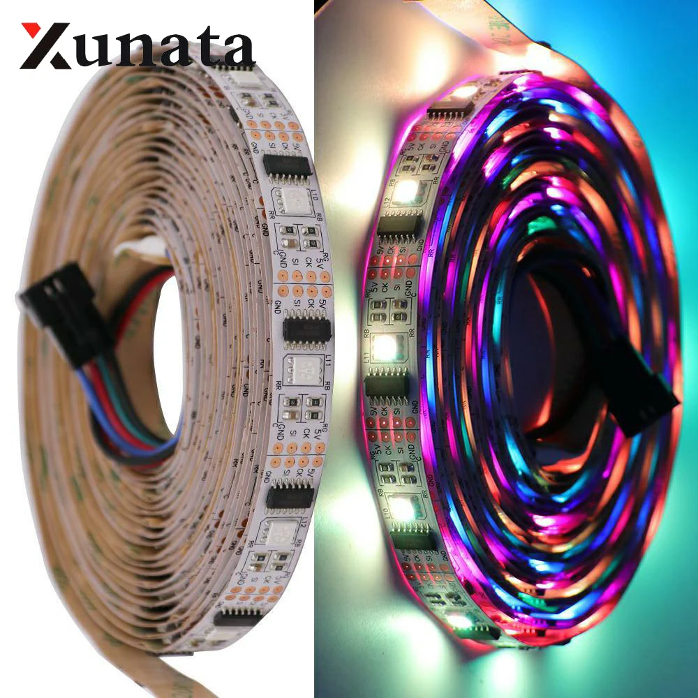 

1M 5M WS2801 2801 White Black PCB Dream Color 5050 RGB LED Strip tape light Individually addressable 32LEDs DC 5V