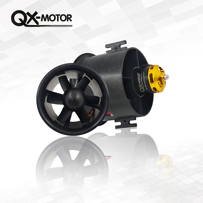 Qx-motor 70mm 6 ostrzy wentylator kanałowy EDF z 2827 KV2300 KV3500 KV3800 bezszczotkowy silnik do samolotów RC