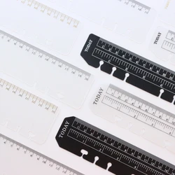 Domikee classic PP 6 holes ruler for binder planner notebooks,fine office school index ruler bookmark notebooks accessories A5A6