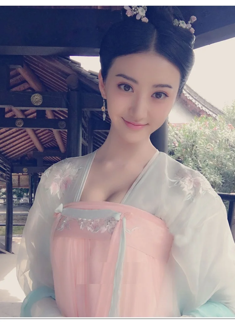 Jing Tian Shen Zhenzhu Princess Costume Hanfu of Tang Dynasty High Waist RuQun for New TV Play The Glory of Tang Dynasty