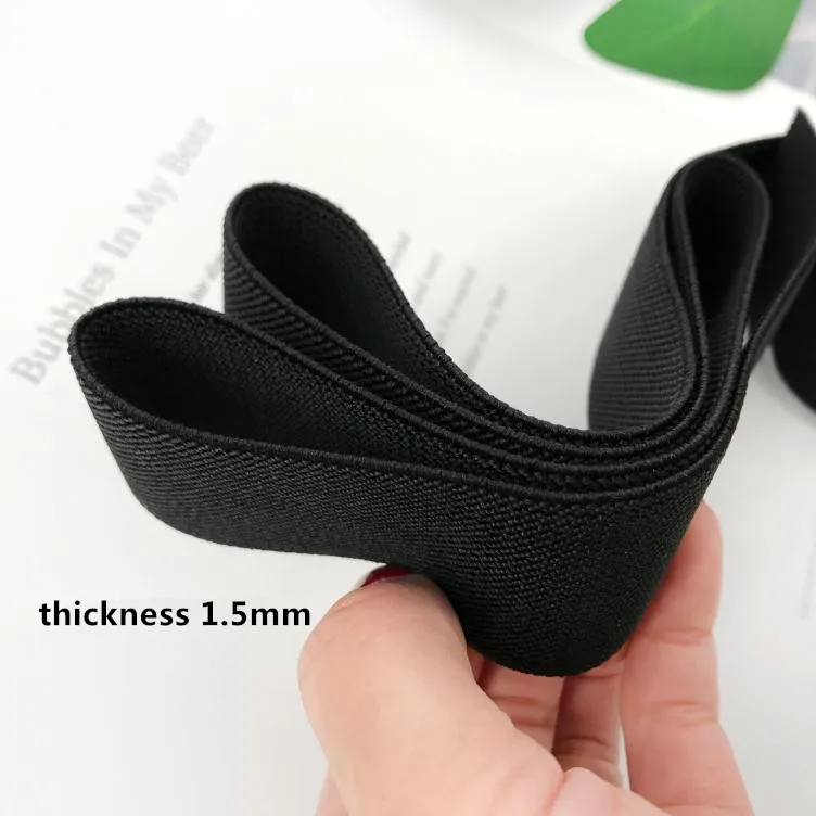 3.8cm double-sided thick double twill loose tight band elastic rope flat rubber band pants waist elastic band strap