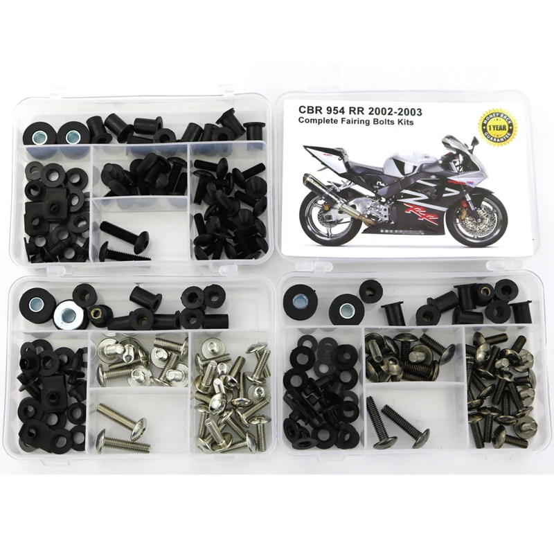 

Fit For Honda CBR954RR 2002 2003 Motorcycle Fairing Bolts Kit Steel Covering Bodywork Screws Bolts Clips Nuts