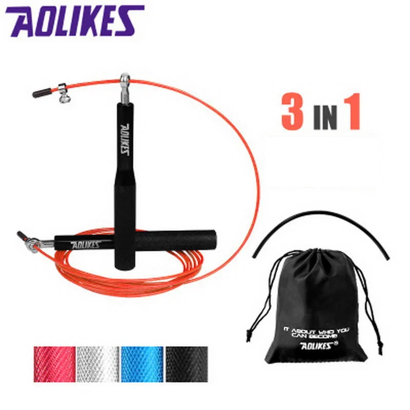 Speed Jump Rope Steel Wire With Carrying Bag Professional Racing Jumping Rope comba crossfit Skipping Rope Fitness Gym Training