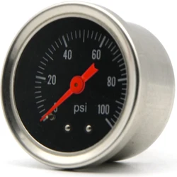 Universal Fuel Pressure Regulator Gauge 0-100 Psi Chrome Fuel/Oil Gauge