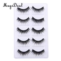 MagiDeal High Simulation 5Pairs Black Plastic Fake Eyelashes for 12 Inch Doll Make Up DIY Making & Repair Acc Children Girls Toy