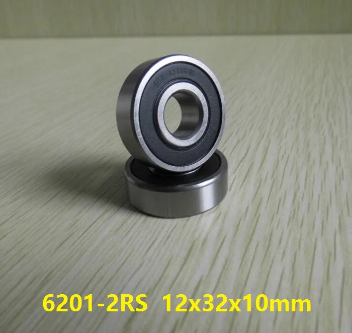 20pcs/lot 6201RS 6201-2RS 6201 2RS RS ball bearings 12*32*10mm Deep Groove Ball bearing 12x32x10mm