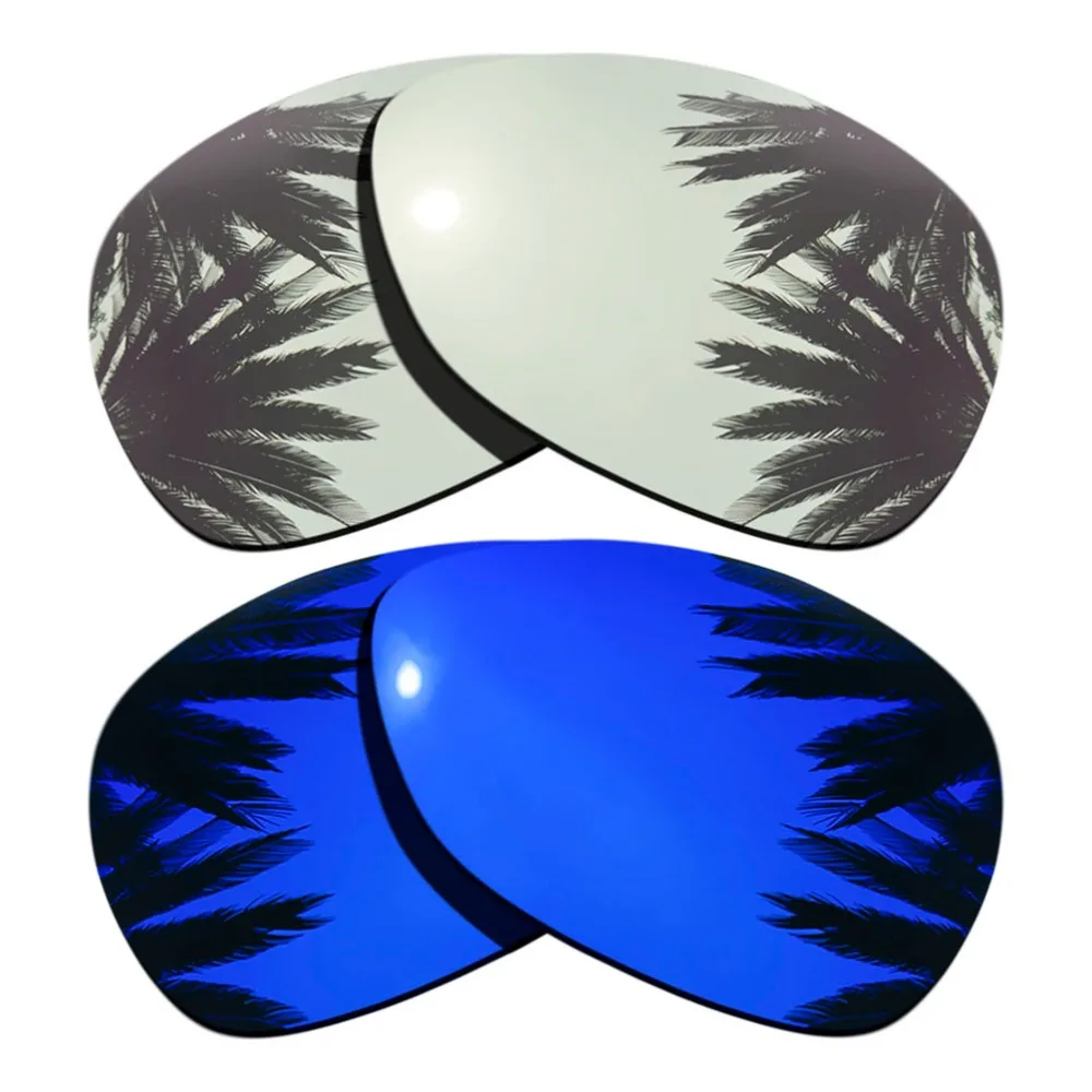 

(Silver Mirrored+Purple Mirrored Coating)2-Pairs Polarized Replacement Lenses for Crosshair 2012 100% UVA & UVB Protection