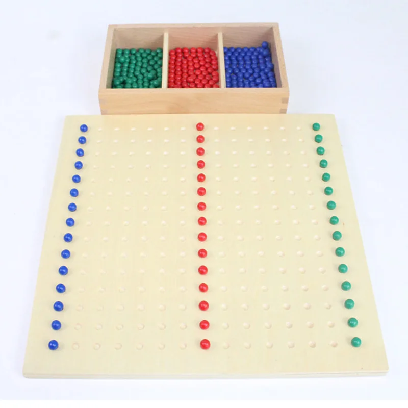 Baby Toy Montessori Small Patterns for Square Root Bead Board for Early Childhood Education Preschool Training Toys