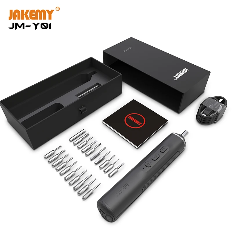 JAKEMY Cordless Electric Screwdriver Rechargeable 2000mAh Lithium Battery Screwdriver for Mobile Phone Computer Repair Tools