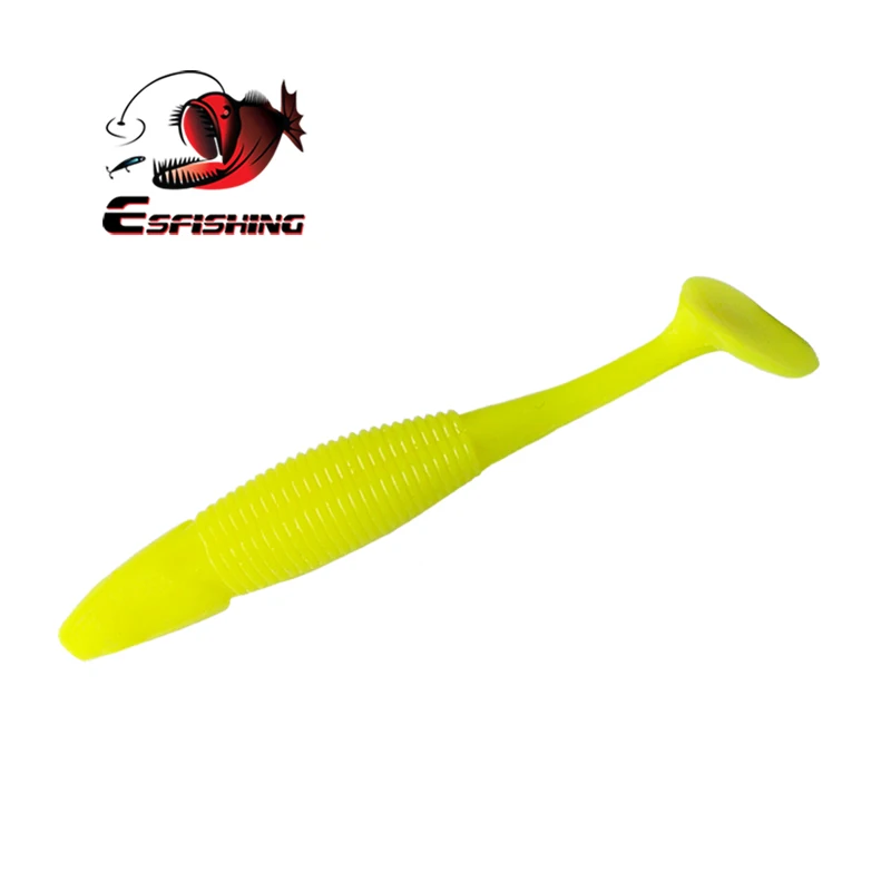 ESFISHING Soft Lure Carp Fishing Skinny Dipper 95mm 6pcs Crankbait Bait Isca Artificial Bass Pike Lure Wobbler T Tail Scent