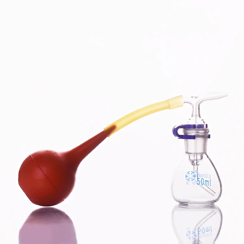 Triangle spray bottle 50ml,With Latex tube,With Plastic clips 19#,With medium ear wash,Cone spray bottle,Color experiment