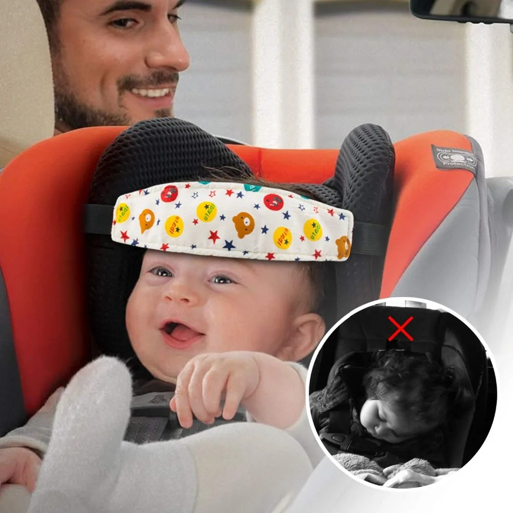 Baby Car Seat Head Support Soft Kids Auto Safety Seat head holder fixing band Sleep Nap Belt Interior Accessories Car Styling