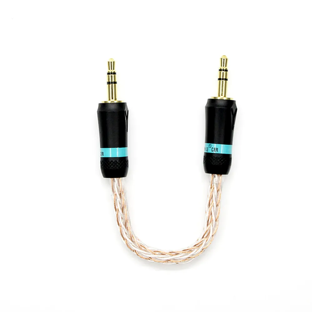 6cm 3.5mm Male to 3.5mm Male Gold-plated braided Stereo Audio Cable For Walnut F1 Amplifier V2 V2S/Zishan Z1 Z2 MP3