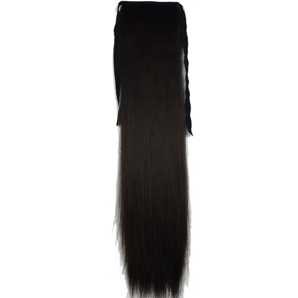 TOPREETY Synthetic Fiber Heat Resistant Straight Ribbon Ponytail Extensions 1006