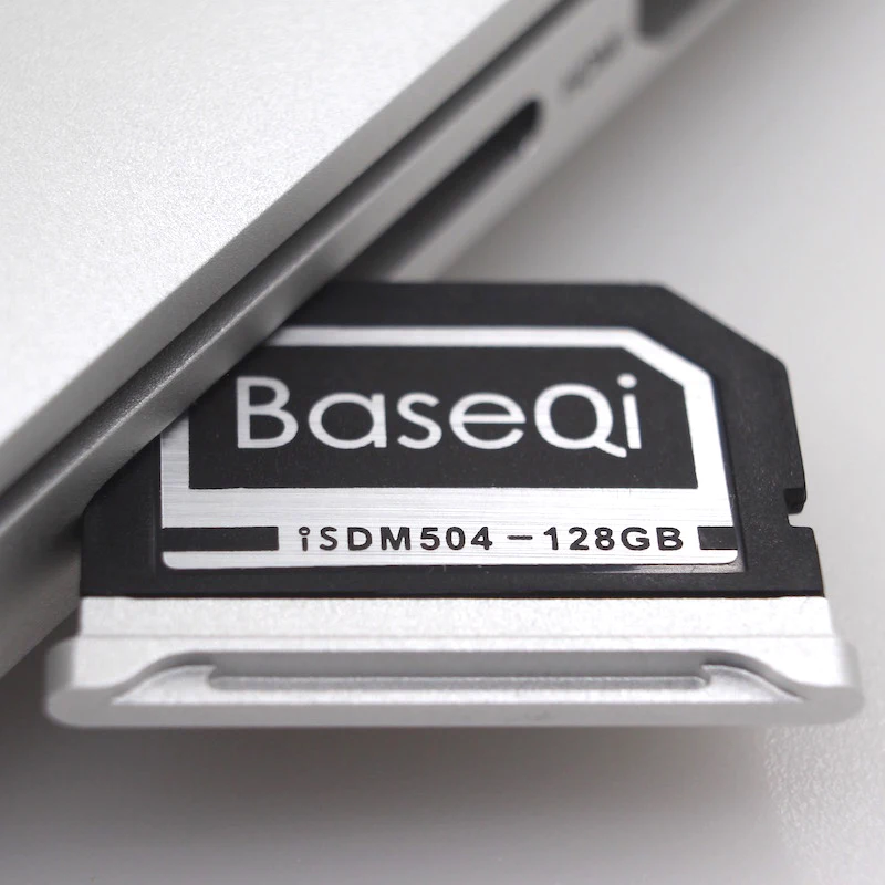 

BaseQi Stealth Drive Aluminum 128GB/256GB Memory card High speed SD card for MacBook Pro Retina 15 inch (Late 2013-mid 2015)