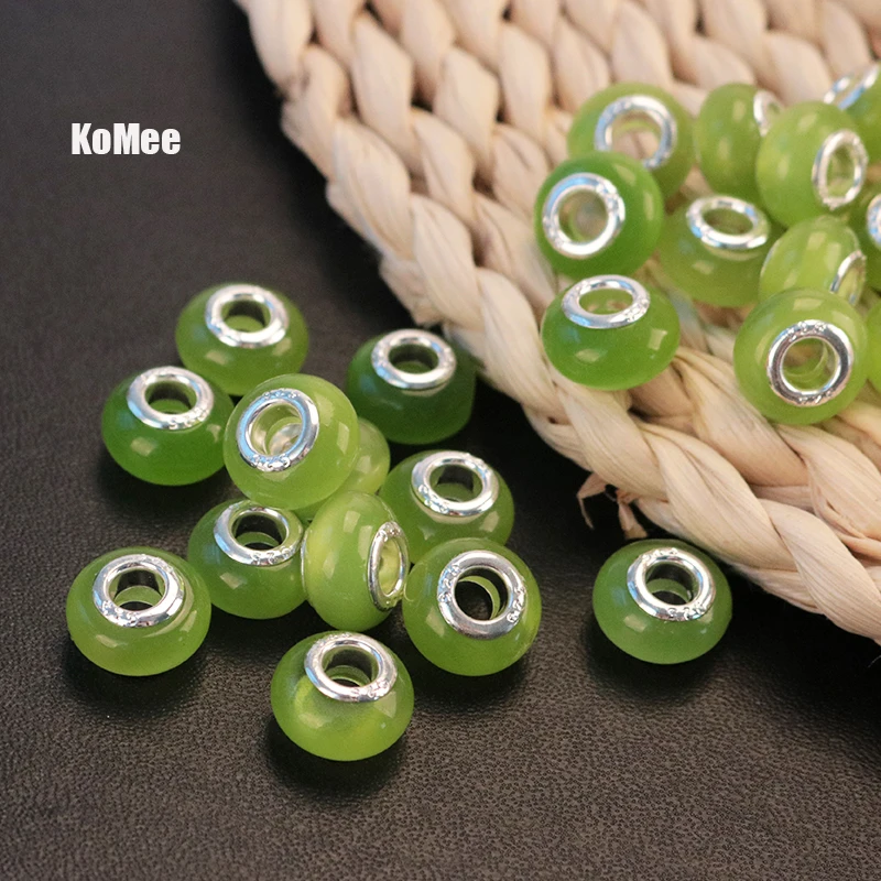 

Wholesale 500PCS 9x13mm European Big Hole Beads faceted Glass Lampwork Crystal Beads for Jewelry Making DIY Charm Bracelet