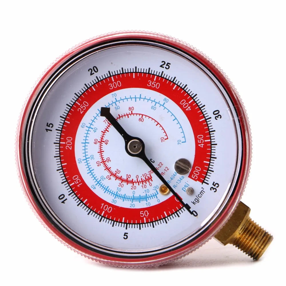 New Air Conditioner R410A R134A R22 Refrigerant Low High Pressure Gauge PSI KPA Blue/Red High Quality