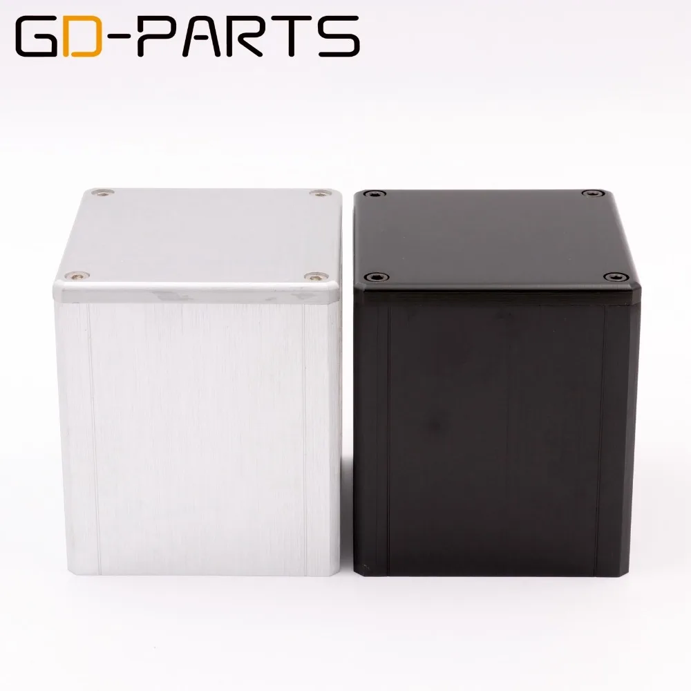 1 قطعة 84x80x91 مللي متر كامل الألومنيوم الصمام الثلاثي محول حماية غطاء الضميمة حالة ايفي الصوت خمر أنبوب مكبر للصوت DIY الأسود الفضة