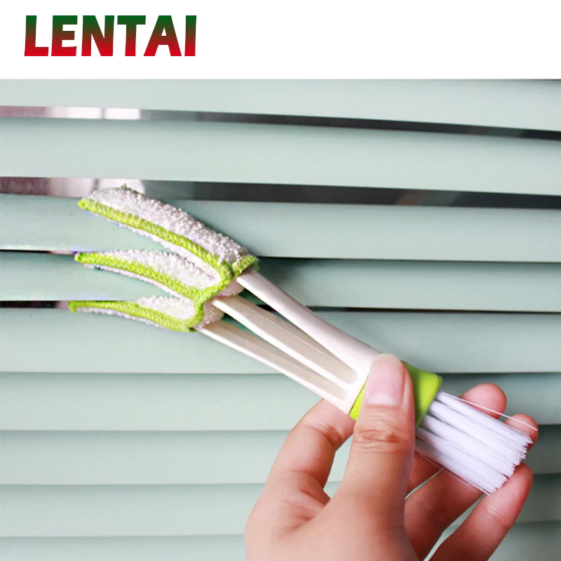 LENTAI 1Pc Car Double-head Cleaning Brush Tool For Lada Granta Ford Fiesta Mondeo Kuga Fusion Ecosport Chevrolet Cruze Aveo