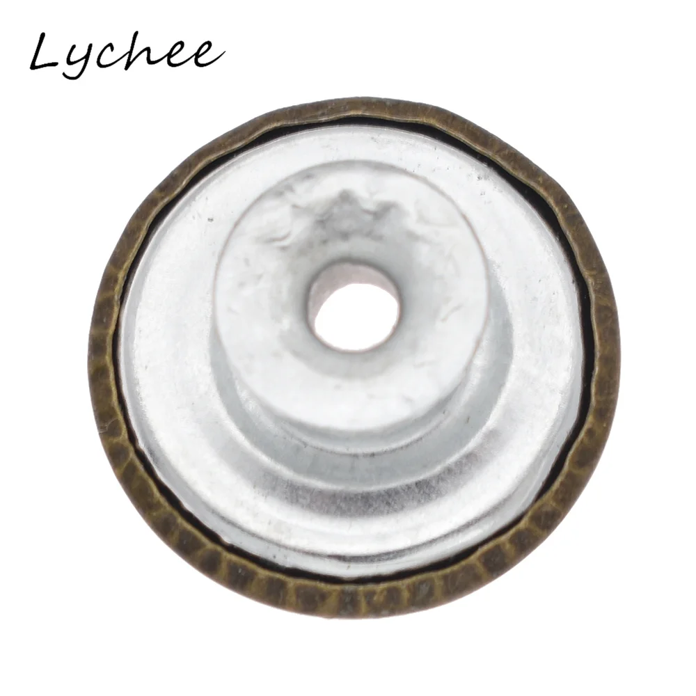 Lychee 20 pcs Classico Jeans Tack Pulsante A Scatto Della Vite Prigioniera del Ribattino Con Strumento di Installazione Denim Abbigliamento