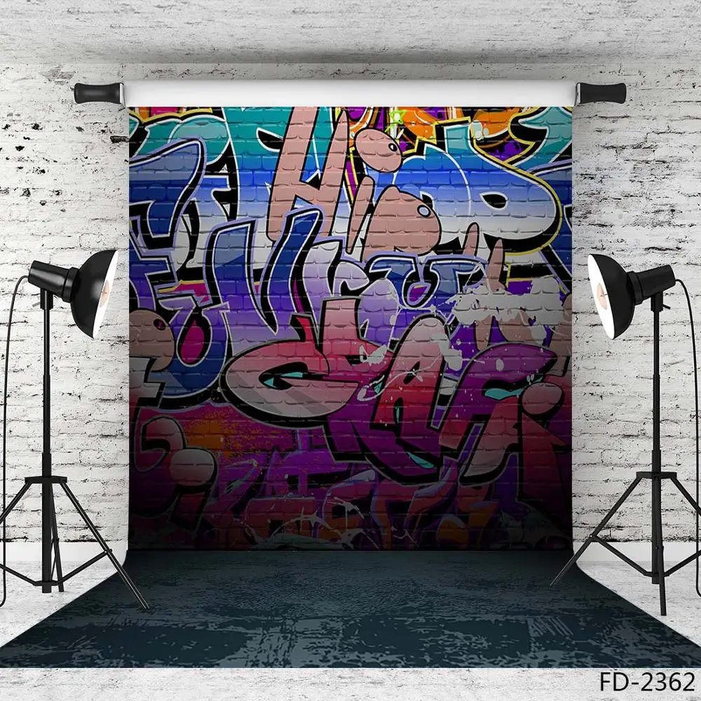 Fondos fotográficos de vinilo para estudio fotográfico Digital, grafiti, escritura, pared, para foto de bebé