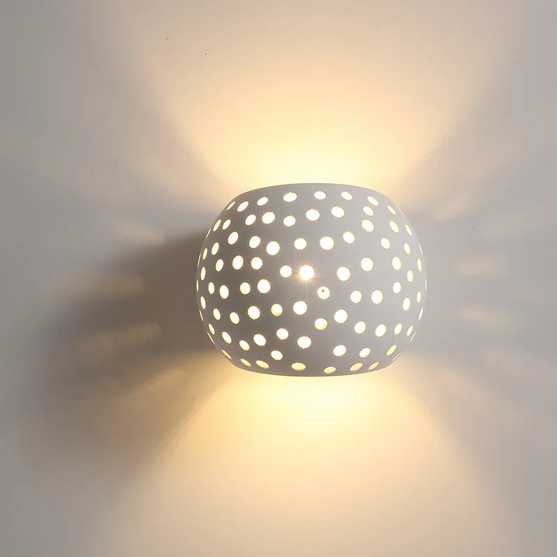 

Modern Nordic wall lamp sconces sculpture bathroom bedroom led lights gypsum Ac 90-260v modern stairs light fixtures new