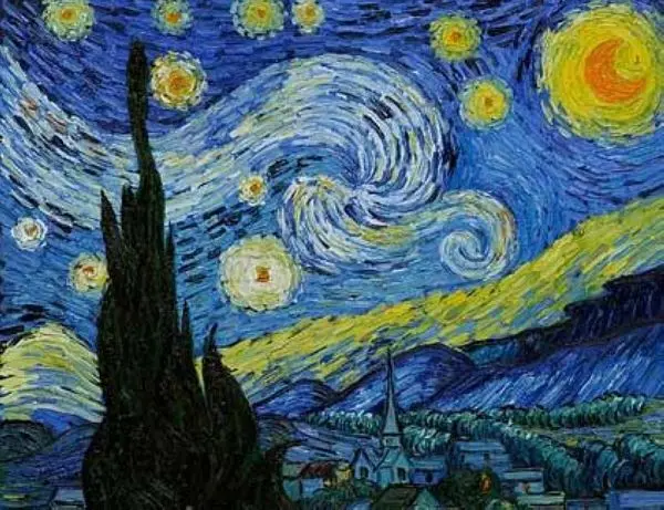 Faramita Holiday Van Gogh Style Blue Dream Night Hand Made Women Wool Beret Famous Painting Manual Girls Hat Cap Ladies Painter