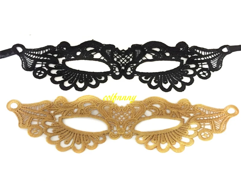 

100pcs/lot Black & Gold Sexy Lady Lace Mask Cutout Eye Mask For Masquerade Party Fancy Dress Costume ,Halloween Party Fancy