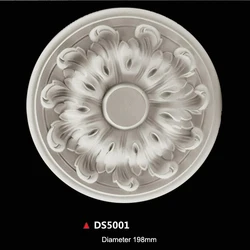 PU decorative ceiling rose pendant lamp base decor panel rosette Polyurethane Wall Moulding Medallion Paterage Ornament