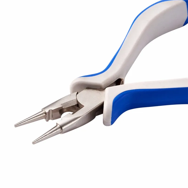 Jewelry Pliers Polishing Round Nose Pliers Jewelry Making Tools , Platinum Color 130x70x18mm F60