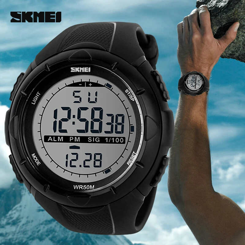 SKMEI Brand Digital Military Sports Watches Men 50M Waterproof Swim Climbing Outdoor Casual Clock Man Wristwatches Reloj Hombre