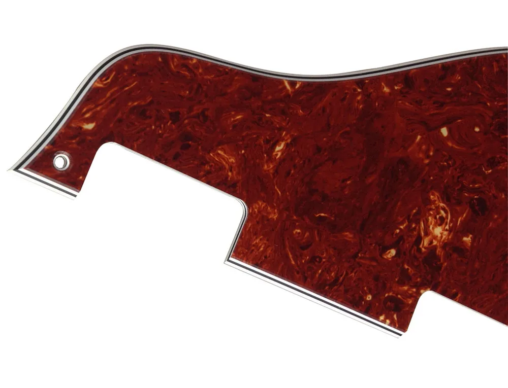 Pleroo Custom Guitar parts - For ES 335 Jazz Archtop Guitar Pickguard Scratch Plate, 4 Ply Red Tortoise